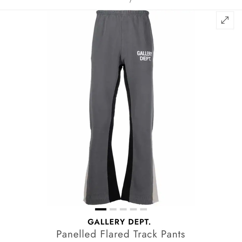 Gallery Dept Gray & Black Paneled Flare Track Pants
